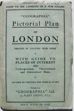 Load image into Gallery viewer, Genuine-Antique-Folding-Map-Pictorial-Plan-of-London-1936-"Geographia"-Ltd.-Maps-Of-Antiquity