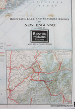 Load image into Gallery viewer, Antique-Railroad-Map-Mountain-Lake-and-Seashore-Region-of-New-England-Reached-by-Boston-and-Maine-Railroad-and-its-Connections-United-States-Northeast-1923-Boston-and-Maine-Railroad-Maps-Of-Antiquity