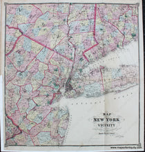 Load image into Gallery viewer, Antique-Hand-Colored-Map-Map-of-New-York-and-Vicinity-United-States-Northeast-1867-Beers-Maps-Of-Antiquity