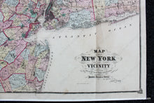 Load image into Gallery viewer, Antique-Hand-Colored-Map-Map-of-New-York-and-Vicinity-United-States-Northeast-1867-Beers-Maps-Of-Antiquity