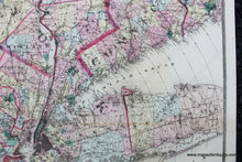 Load image into Gallery viewer, Antique-Hand-Colored-Map-Map-of-New-York-and-Vicinity-United-States-Northeast-1867-Beers-Maps-Of-Antiquity