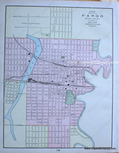 Load image into Gallery viewer, Antique-Printed-Color-Map-Map-of-Minneapolis-verso:-Map-of-The-City-of-Fargo-**********-North-America-Midwest-1900-Cram-Maps-Of-Antiquity