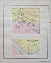 Load image into Gallery viewer, Double-sided sheet with Piscataquis County, Maine, Sorrento, Bucksport, South Berwick, Foxcroft, Dover, and the Great Works of Oldtown - Antique Map