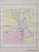 Load image into Gallery viewer, 1884 - Double-Sided Map: Somerset County Maine Oldtown Falmouth Foreside And Adjacent Islands Casco