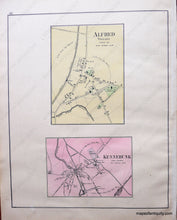 Load image into Gallery viewer, 1884 - Double-Sided Sheet: Washington County City Of Belfast Alfred Kennebunk Maine Antique Map