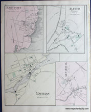 Load image into Gallery viewer, Hand-colored-Antique-Map-Washington-Co.-Belfast-Alfred-Kennebunk-Eastport-Machias-Maine-United-States-Maine-c.-1884-Colby-Maps-Of-Antiquity