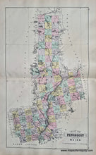 Load image into Gallery viewer, Hand-colored-Antique-Map-Penobscot-County-Maine--United-States-Maine-c.-1884-Stuart/Colby-Maps-Of-Antiquity