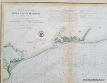 Load image into Gallery viewer, Antique-Chart-Bass-River-Harbor-Massachusetts-Yarmouth-Dennis-Cape-Cod-USCS-US-Coast-Survey-1800s-19th-century