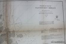 Load image into Gallery viewer, 1864 - Preliminary Chart Of Nantucket Shoals Antique Genuine Coastal Report