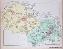 Load image into Gallery viewer, 1889 - Double-sided map: Part of Holliston (MA), So. Natick, Hopkinton / Holliston towns - Antique Map