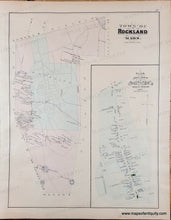 Load image into Gallery viewer, Antique Map with original hand-coloring in tones of blue, pink.