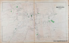 Load image into Gallery viewer, Antique Map with original hand-coloring in tones of green, blue, pink, and red.