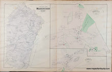 Load image into Gallery viewer, Antique Map with original hand-coloring in tones of purple, pink, and green.