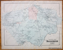 Load image into Gallery viewer, 1879 - Village Of Bridgewater Verso Town And West (Ma) Antique Map Genuine Hand-Colored