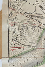 Load image into Gallery viewer, 1883 - The New Map Of Boston Antique Genuine Folding