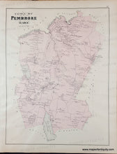 Load image into Gallery viewer, Antique map with original color in tones of pink. Antique-Hand-Colored-Map-Duxbury Pembroke Plympton-(MA)--United-States-Massachusetts-1879-Walker-Maps-Of-Antiquity