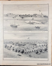 Load image into Gallery viewer, Black and white illustrations of notable houses