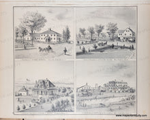 Load image into Gallery viewer, Black and white illustrations of notable houses