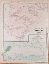 Load image into Gallery viewer, Antique Map with original hand-coloring in tones of green, pink.