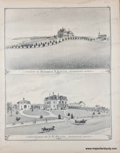 Load image into Gallery viewer, Black and white illustrations views of notable houses