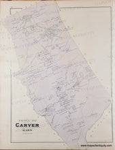 Load image into Gallery viewer, Antique Map with original hand-coloring in tones of purple. Antique-Hand-Colored-Map-Wareham/Marion/Rochester/Carver-(MA)-******-United-States-Massachusetts-1879-Walker-Maps-Of-Antiquity