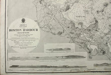 Load image into Gallery viewer, 1872 - Boston Harbour Harbor Antique Chart Collectibles