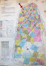Load image into Gallery viewer, 1925 - Brookline Mass. Wards 2 And 3 Antique Map Genuine Hand-Colored