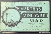 Load image into Gallery viewer, Antique-Map-Martha's-Vineyard-Island-Tourist-Pictorial-New-England-Map-Company-Parker-1940-1940s-1900s-Early-Mid-20th-Century-Maps-of-Antiquity