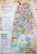 Load image into Gallery viewer, 1925 - Brookline Mass. Wards 4 And 5 Antique Map Genuine Hand-Colored