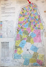 Load image into Gallery viewer, 1925 - Brookline Mass. Wards 6 And 7 Antique Map Genuine Hand-Colored