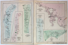 Load image into Gallery viewer, 1880 - Town Of Barnstable Village West Pp. 28-29. Versos Villages Woods Hole Waquoit East Falmouth