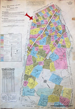 Load image into Gallery viewer, 1925 - Brookline Mass. Wards 8 And 9 Antique Map Genuine Hand-Colored
