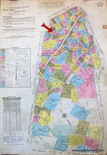 Load image into Gallery viewer, 1925 - Brookline Mass. Wards 10 And 11 Antique Map Genuine Hand-Colored