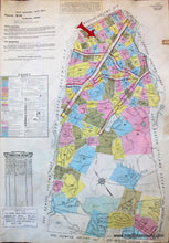 Load image into Gallery viewer, 1925 - Brookline Mass. Wards 12 And 13 With Birthplace Of John F Kennedy Antique Map Genuine