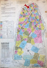 Load image into Gallery viewer, 1925 - Brookline Mass. Wards 14 And 15 Antique Map Genuine Hand-Colored