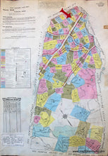 Load image into Gallery viewer, 1925 - Brookline Mass. Wards 16 And 17 Antique Map Genuine Hand-Colored