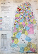 Load image into Gallery viewer, 1925 - Brookline Mass. Wards 18 And 19 Antique Map Genuine Hand-Colored
