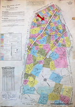 Load image into Gallery viewer, 1925 - Brookline Mass. Wards 20 And 21 Antique Map Genuine Hand-Colored