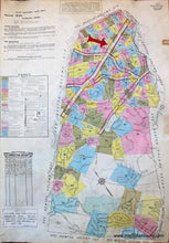 Load image into Gallery viewer, 1925 - Brookline Mass. Wards 20 And 21 Antique Map Genuine Hand-Colored