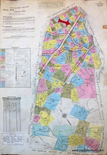 Load image into Gallery viewer, 1925 - Brookline Mass. Wards 22 And 23 Antique Map Genuine Hand-Colored
