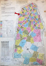 Load image into Gallery viewer, 1925 - Brookline Mass. Wards 24 And 25 Antique Map Genuine Hand-Colored