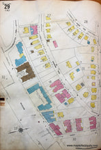 Load image into Gallery viewer, 1925 - Brookline Mass. Wards 28 And 29 Antique Map Genuine Hand-Colored