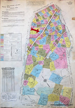 Load image into Gallery viewer, 1925 - Brookline Mass. Wards 28 And 29 Antique Map Genuine Hand-Colored