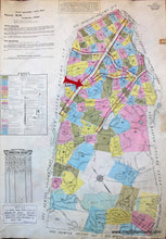 Load image into Gallery viewer, 1925 - Brookline Mass. Wards 30 And 31 Antique Map Genuine Hand-Colored