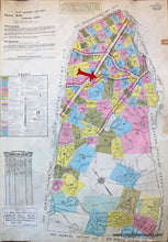 Load image into Gallery viewer, 1925 - Brookline Mass. Wards 32 And 33 Antique Map Genuine Hand-Colored