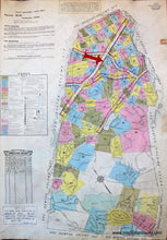 Load image into Gallery viewer, 1925 - Brookline Mass. Wards 34 And 35 Antique Map Genuine Hand-Colored