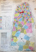 Load image into Gallery viewer, 1925 - Brookline Mass. Wards 36 And 37 Antique Map Genuine Hand-Colored
