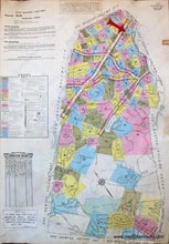 Load image into Gallery viewer, 1925 - Brookline Mass. Wards 40 And 41 Antique Map Genuine Hand-Colored