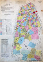 Load image into Gallery viewer, 1925 - Brookline Mass. Wards 42 And 43 Antique Map Genuine Hand-Colored