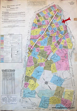 Load image into Gallery viewer, 1925 - Brookline Mass. Wards 48 And 49 Antique Map Genuine Hand-Colored